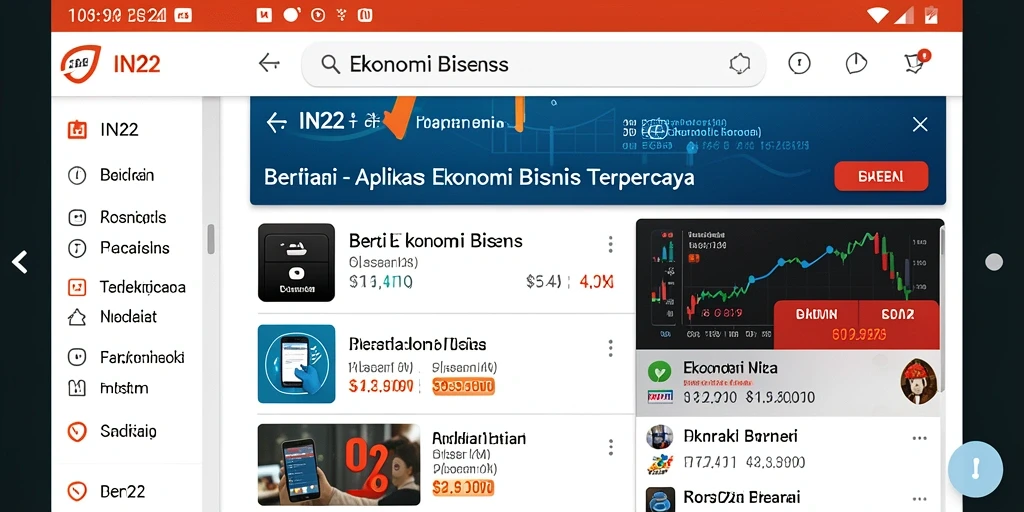 Tampilan antarmuka IN22 yang sederhana dan informatif.