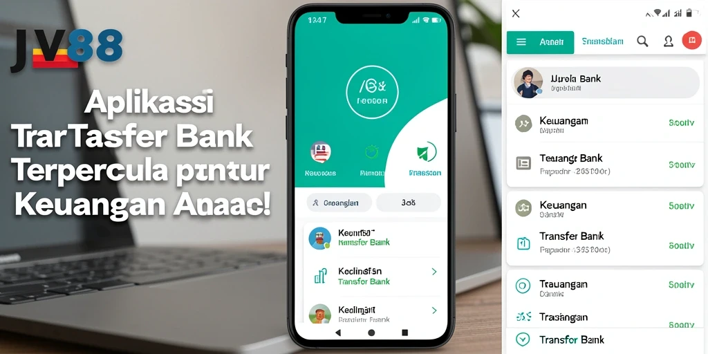 Antarmuka aplikasi JV88 yang sederhana untuk pengguna Transfer Bank.
