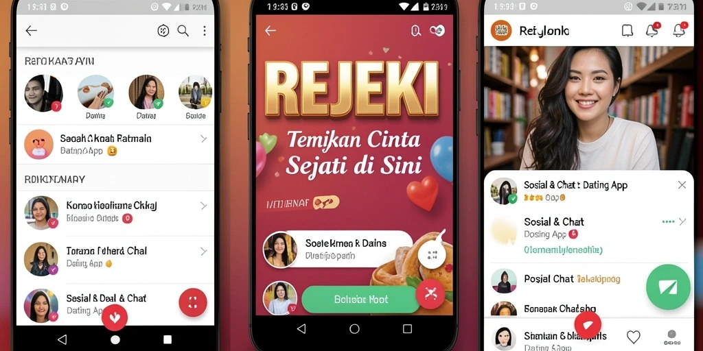 Tampilan antarmuka pengguna REJEKI yang menarik dan user-friendly.